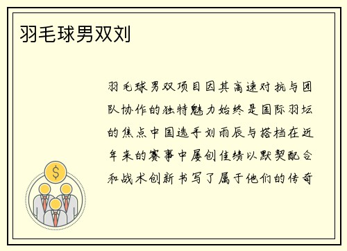 羽毛球男双刘
